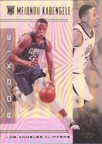 Mfiondu Kabengele rookie card from 2019-20 Panini Illusions featuring Los Angeles Clippers