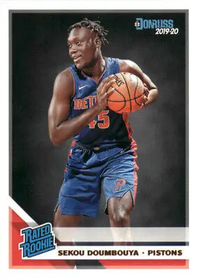 Sekou Doumbouya Rookie Basketball Card from 2019-20 Donruss for Detroit Pistons