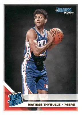 Matisse Thybulle Rookie card from 2019-20 Donruss #219 for Philadelphia 76ers