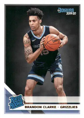 2019-20 Donruss #220 Brandon Clarke Rookie Memphis Grizzlies Basketball Card