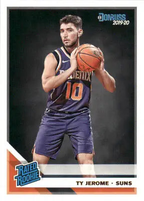 Ty Jerome Rookie card from 2019-20 Donruss featuring Phoenix Suns player