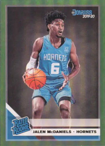 Jalen McDaniels Rookie Card from 2019-20 Donruss Green Flood #247, NM-MT condition