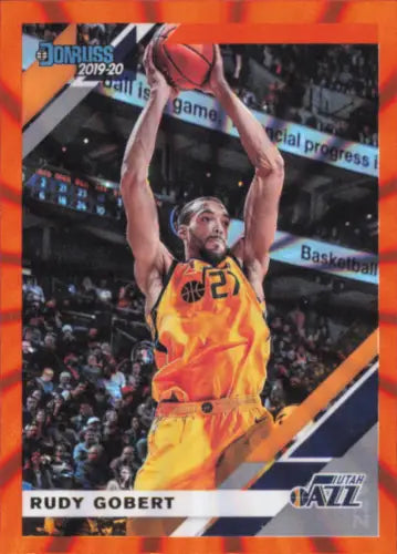 Rudy Gobert 2019-20 Donruss Holo Orange Laser #191 Utah Jazz Basketball Card