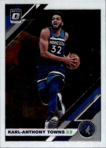 Karl-Anthony Towns 2019-20 Donruss Optic #131 basketball card with original gloss