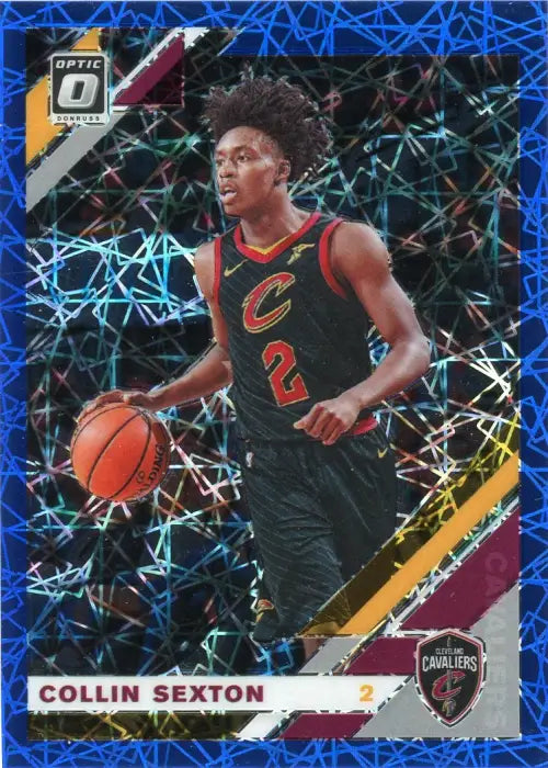 2019-20 Donruss Optic Blue Velocity #104 Collin Sexton Cleveland Cavaliers NM-MT