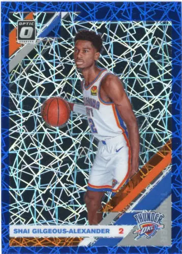 Shai Gilgeous-Alexander basketball card from Donruss Optic Blue Velocity collection