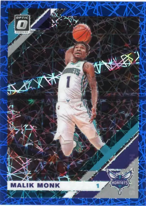 2019-20 Donruss Optic Blue Velocity #14 Malik Monk Charlotte Hornets Card NM-MT