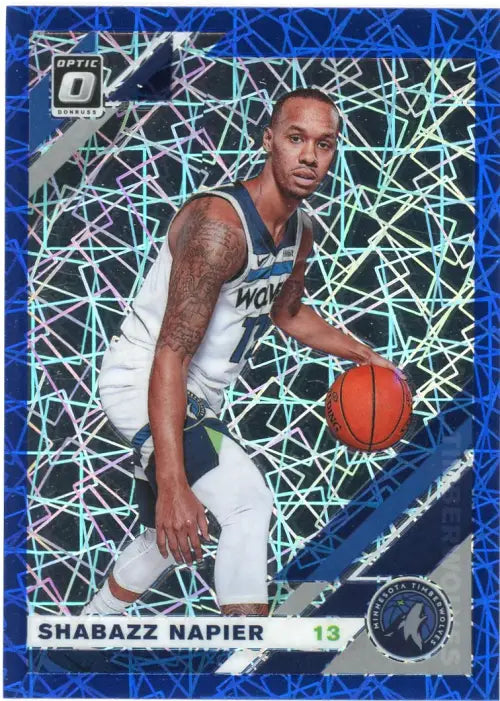 2019-20 Donruss Optic Blue Velocity #141 Shabazz Napier Timberwolves Card NM-MT