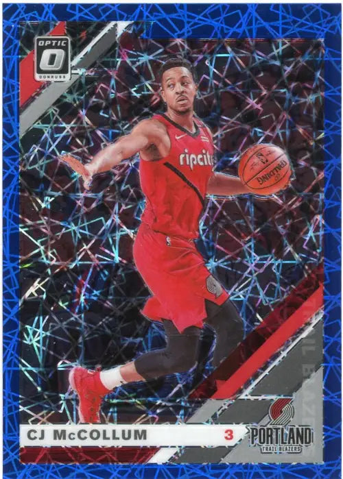 2019-20 Donruss Optic Blue Velocity #17 CJ McCollum Portland Trail Blazers NM-MT