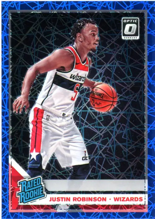 2019-20 Donruss Optic Blue Velocity #174 Justin Robinson Rookie Wizards NM-MT