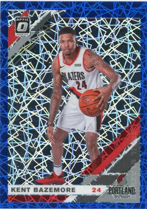 2019-20 Donruss Optic Blue Velocity #27 Kent Bazemore Trail Blazers Card NM-MT