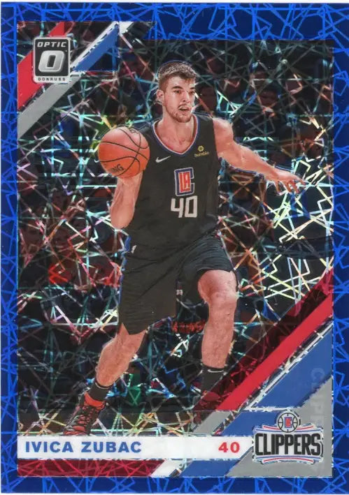 2019-20 Donruss Optic Blue Velocity #50 Ivica Zubac Los Angeles Clippers NM-MT