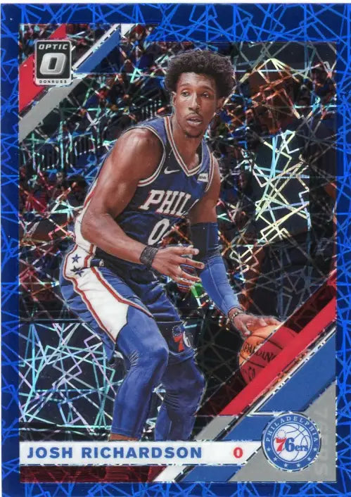 2019-20 Donruss Optic Blue Velocity #65 Josh Richardson Philadelphia 76ers NM-MT