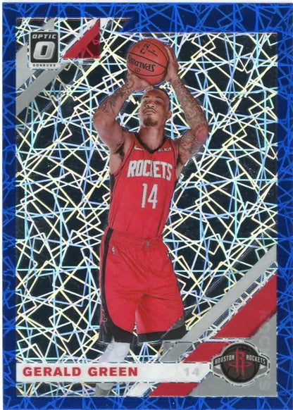 Gerald Green basketball card from Donruss Optic Blue Velocity Houston Rockets NM-MT