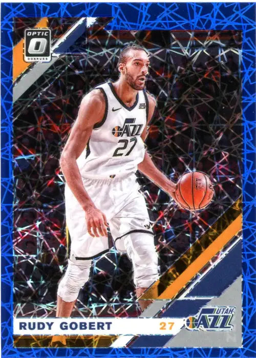 2019-20 Donruss Optic Blue Velocity #89 Rudy Gobert Utah Jazz Basketball NM-MT