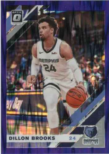 Dillon Brooks 2019-20 Donruss Optic Purple Shock basketball card from Memphis Grizzlies