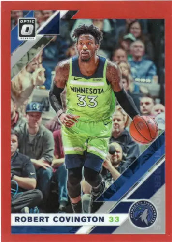 Robert Covington 2019-20 Donruss Optic Red basketball card Minnesota Timberwolves NM-MT