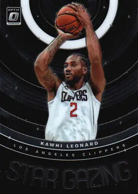 2019-20 Donruss Optic Star Gazing Kawhi Leonard basketball card for Los Angeles Clippers