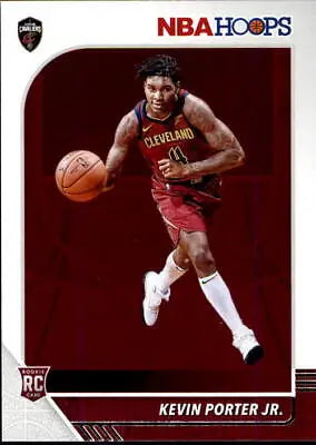 Kevin Porter Jr. 2019-20 Hoops rookie card featuring the Cleveland Cavaliers logo