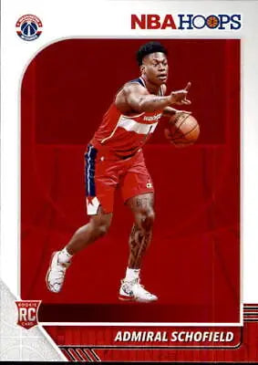 Admiral Schofield Rookie basketball card from 2019-20 Hoops featuring Washington Wizards