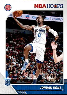 Jordan Bone Rookie Detroit Pistons NBA Basketball Card 2019-20 Hoops #240 NM-MT