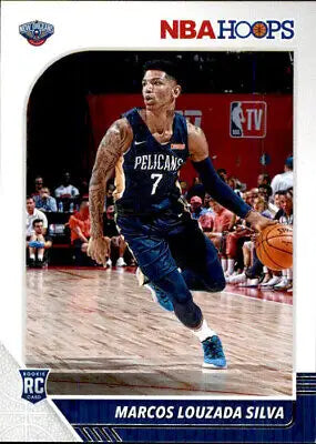 2019-20 Hoops #250 Marcos Louzada Silva Rookie New Orleans Pelicans NBA card