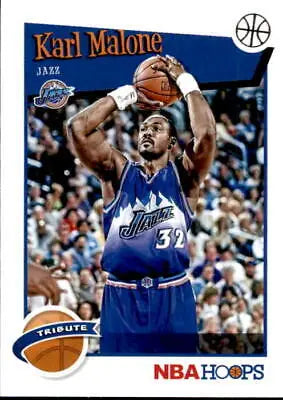 2019-20 Hoops Karl Malone Utah Jazz NBA Basketball Card NM-MT showcasing Karl Malone