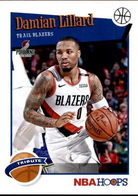 Damian Lillard 2019-20 Hoops #291 Portland Trail Blazers NBA Basketball Card