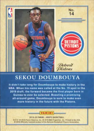 Sekou Doumbouya 2019-20 Hoops Class of 2019 NBA Card Detroit Pistons NM-MT