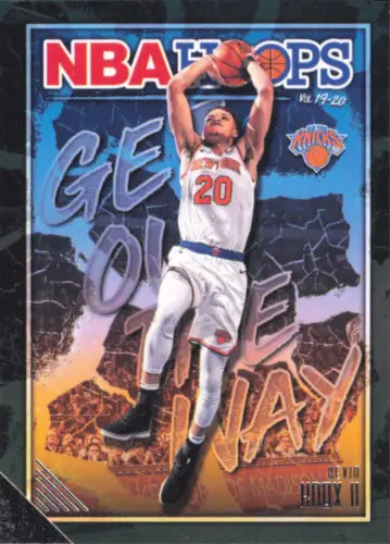 2019-20 Hoops Kevin Knox New York Knicks NBA card featuring Get Out the Way design