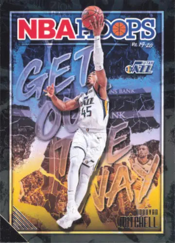 Donovan Mitchell 2019-20 Hoops Get Out the Way basketball card Utah Jazz NM-MT