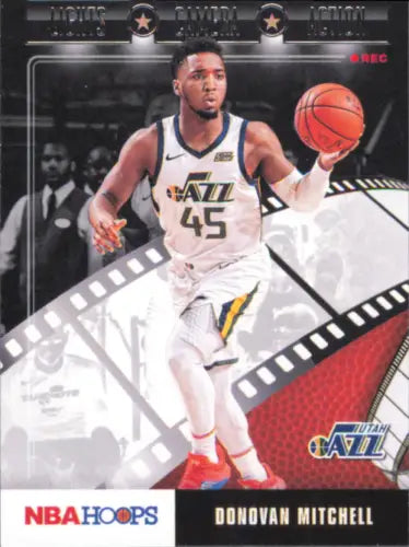 2019-20 Hoops Lights Camera Action #9 Donovan Mitchell NBA Card Utah Jazz NM-MT