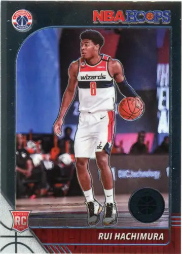 Rui Hachimura Rookie basketball card from 2019-20 Hoops Premium Stock