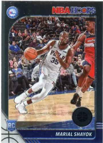 Marial Shayok Rookie Card from 2019-20 Hoops Premium Stock #252 Philadelphia 76ers