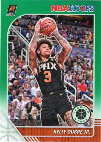 Basketball trading card of 2019-20 Hoops Premium Stock Green Kelly Oubre Jr Phoenix Suns