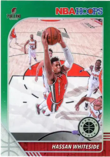 Hassan Whiteside 2019-20 Hoops Premium Stock Green Basketball Card Trail Blazers NM-MT