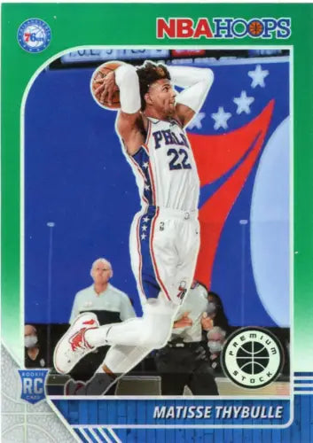 Matisse Thybulle 2019-20 Hoops Premium Stock Green Rookie Card NM-MT 76ers