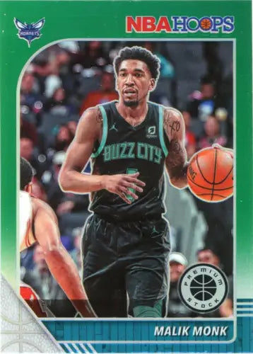 Malik Monk 2019-20 Hoops Premium Stock Green #264 Charlotte Hornets Card NM-MT