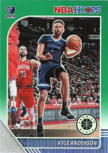 Kyle Anderson basketball card from 2019-20 Hoops Premium Stock Green Memphis Grizzlies