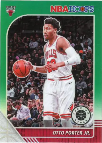 Otto Porter Jr. 2019-20 Hoops Premium Stock Green basketball card Chicago Bulls