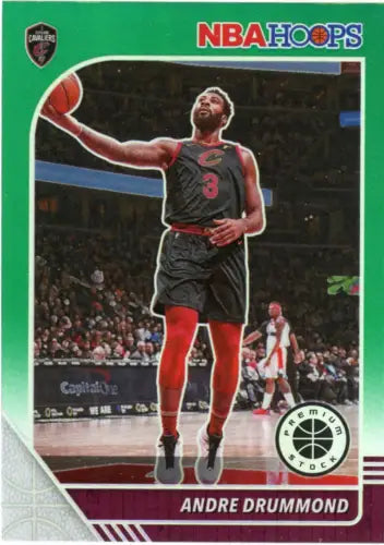 Andre Drummond 2019-20 Hoops Premium Stock Green basketball card Cleveland Cavaliers NM-MT