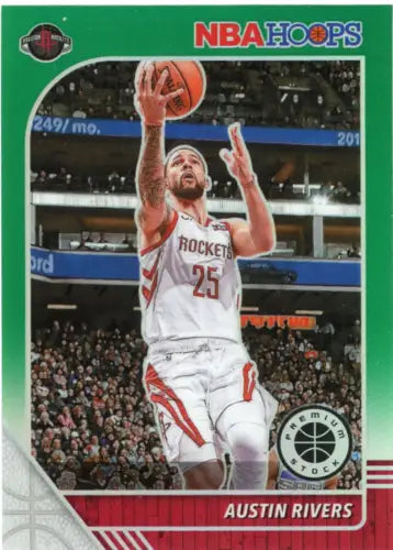 Austin Rivers 2019-20 Hoops Premium Stock Green basketball card Houston Rockets NM-MT