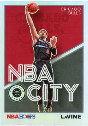 Basketball trading card 2019-20 Hoops Premium Stock NBA City Holo Zach LaVine Chicago Bulls