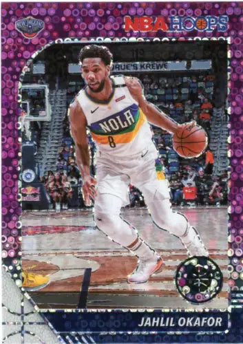 Jahlil Okafor 2019-20 Hoops Premium Stock Purple Disco basketball card NM-MT