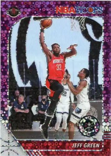 Jeff Green basketball card from 2019-20 Hoops Premium Stock Purple Disco set