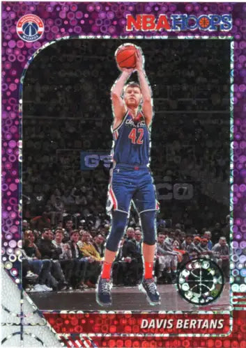 Davis Bertans 2019-20 Hoops Premium Stock Purple Disco Basketball Card NM-MT