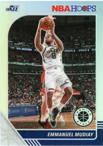 2019-20 Hoops Premium Stock Silver Emmanuel Mudiay Utah Jazz NBA trading card