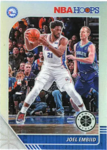 2019-20 Hoops Premium Stock Silver #145 Joel Embiid Philadelphia 76ers NBA Card