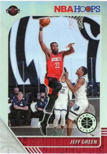 Jeff Green basketball card from 2019-20 Hoops Premium Stock featuring Houston Rockets