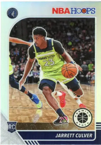 Jarrett Culver Rookie basketball card from 2019-20 Hoops Premium Stock Silver set